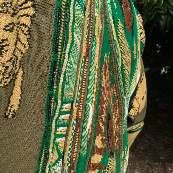 KAPITAL Japan Gaudy Knit Green Crew Neck Pullover Sweater Size S-XL - Picture 7 of 10